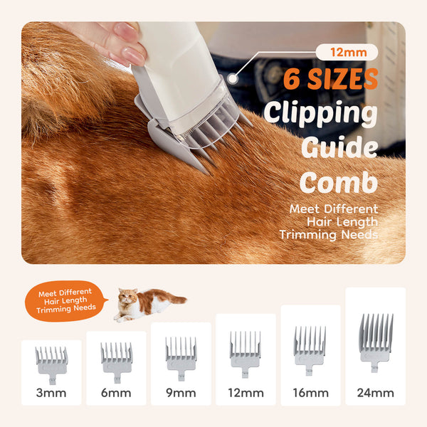 JOINSUN Vacuum Pet Grooming Kit 5 in 1-Professional Clippers, Mulifunctional Grooming Tools for Dogs Cats and Other Animals