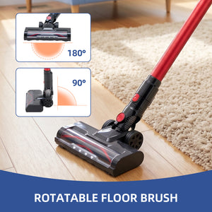 CONCETTA Cordless Vacuum Cleaner with Self-Standing, LED Screen, Lightweight Powerful Suction, 6-in-1 Rechargeable for Home Carpets, Pet Hair, Hardwood Floors