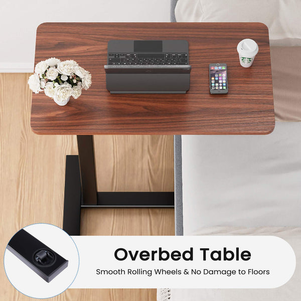 CONCETTA Adjustable bedside tables - on wheels, rolling laptop tables, mobile standing desks, hospital and home bed tables