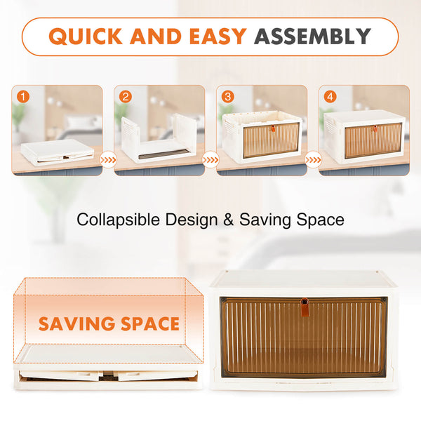 CONCETTA Foldable Organizers, Storage with Lockable Wheels