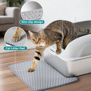 24in Stainless Steel Cat Litter Box with Lid, Large Cat Litter Box for Cats, High Wall Sides, Anti-Urine Leakage, Easy Cleaning, Scoop and Mat Included