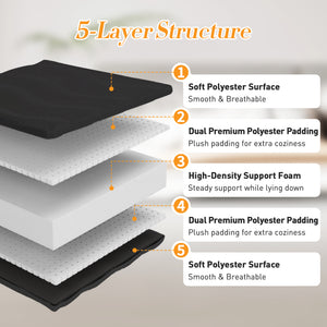 CONCETTA Memory Foam Futon Mattress, Twin Size, Foldable Tatami Floor Mattress with Storage Bag