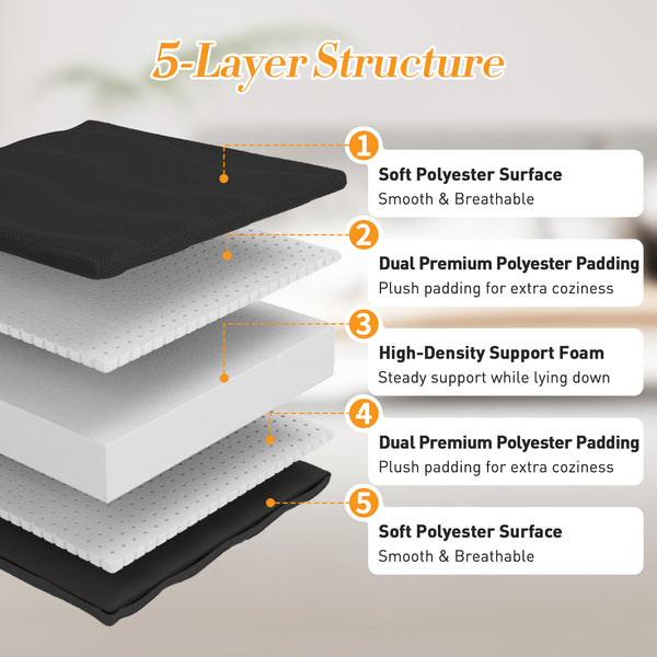 CONCETTA Memory Foam Futon Mattress, Twin Size, Foldable Tatami Floor Mattress with Storage Bag