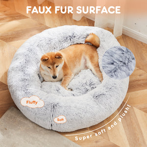 JOINSUN Dog Bed-Soft and Comfortable, Washable, Donut Shape, Multiple Sizes, Suitable for Cats and Dogs and Other Pets