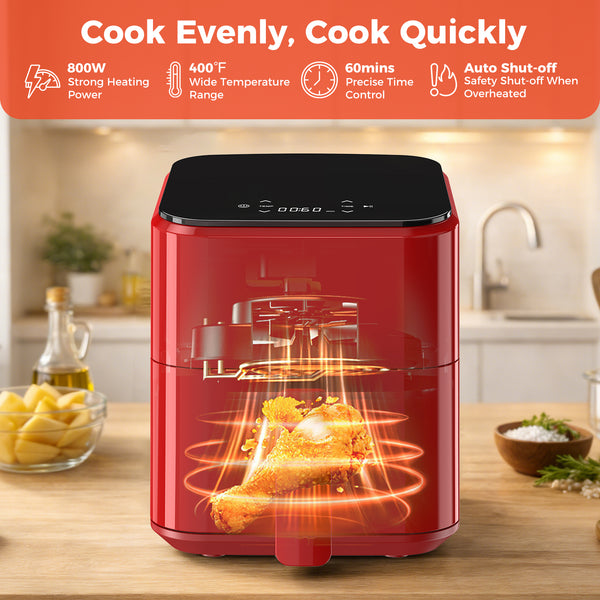 CONCETTA  Air Fryer,Roast, Reheat & Dehydrate, Nonstick Basket & Crisper Plate