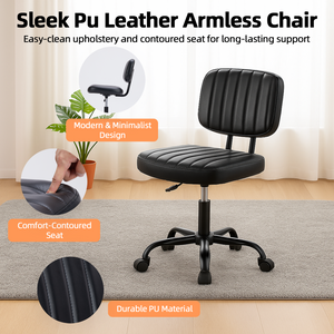 CONCETTA Ergonomic Home Office Mesh Desk Chair, Small Space, Armless Rolling Chair for Adults