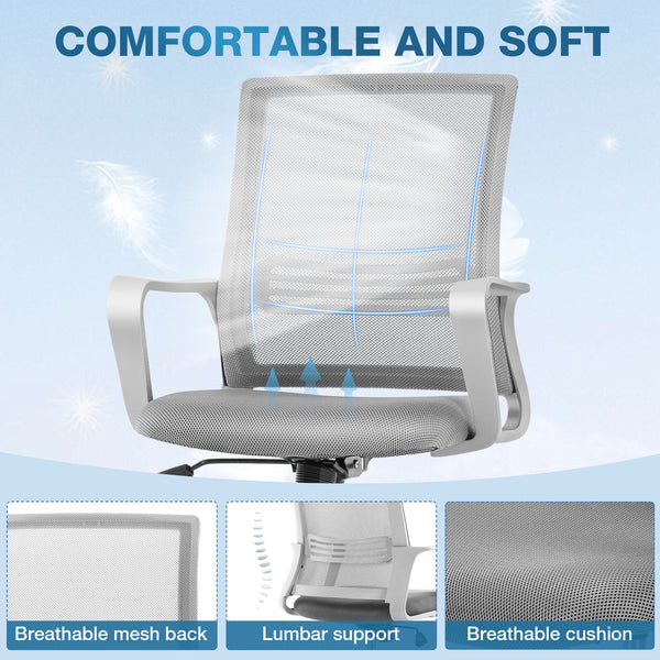 CONCETTA Tall Office Drafting Ergonomic Lumbar Support Standing Desk Chair