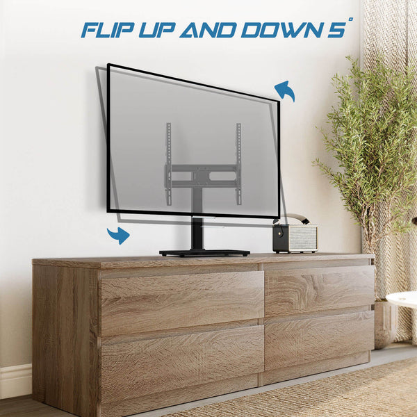 CONCETTA Universal Swivel TV Stand, Adjustable Table Top TV Stand Mount for 26¨C55 inch TVs, Max VESA 400x400mm£¬Holds up to 99 lbs