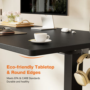 CONCETTA Electric Adjustable Height Standing Desk - 63 x 24 inch Desk Workstation