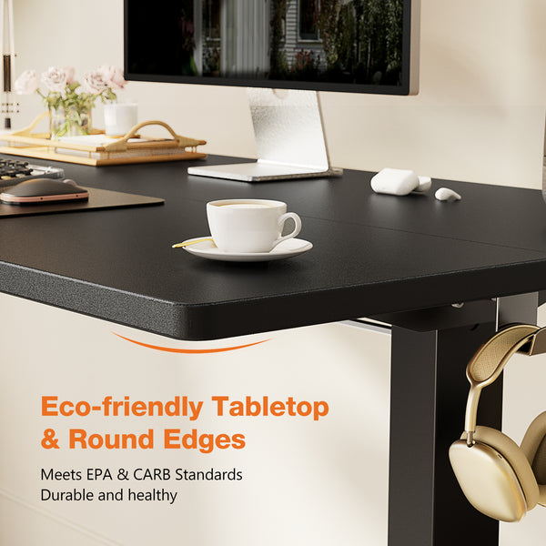 CONCETTA Electric Adjustable Height Standing Desk - 63 x 24 inch Desk Workstation