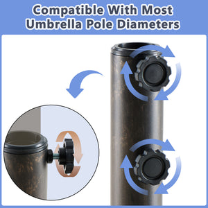 CONCETTA Resin Patio Umbrella Base, Universal Fit for Outdoor Umbrellas