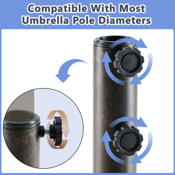 CONCETTA Resin Patio Umbrella Base, Universal Fit for Outdoor Umbrellas
