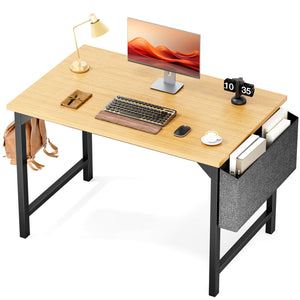 CONCETTA Computer Desk - 32/40/47/55/63 inch Student Kids Study Wooden Desk with Headphone Hook and Storage Bag for Bedroom, Living Room, Study Room