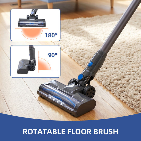 CONCETTA Cordless Vacuum Cleaner with Self-Standing, LED Screen, Lightweight Powerful Suction, 6-in-1 Rechargeable for Home Carpets, Pet Hair, Hardwood Floors