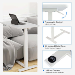 CONCETTA Adjustable bedside tables - on wheels, rolling laptop tables, mobile standing desks, hospital and home bed tables