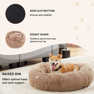 CONCETTA Dog Bed-Soft and Comfortable, Washable, Donut Shape, Multiple Sizes, Suitable for Cats and Dogs and Other Pets