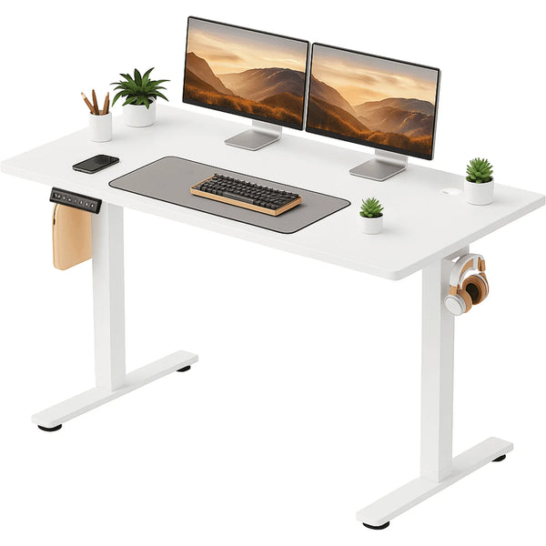 CONCETTA Electric Height Adjustable Desk, Ergonomic Sit Stand Workstation, One-Touch Lift Home Office Desk