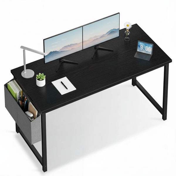CONCETTA Computer Writing Desk with Storage Bag, Steel Frame for Home Office Study