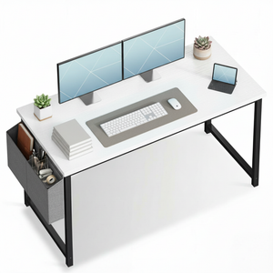 CONCETTA Computer Writing Desk with Storage Bag, Steel Frame for Home Office Study