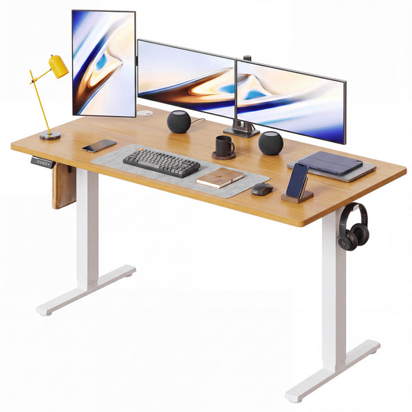 CONCETTA Electric Height Adjustable Desk, Ergonomic Sit Stand Workstation, One-Touch Lift Home Office Desk