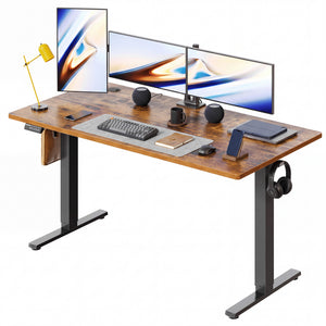 CONCETTA Electric Height Adjustable Desk, Ergonomic Sit Stand Workstation, One-Touch Lift Home Office Desk