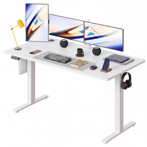 CONCETTA Electric Height Adjustable Desk, Ergonomic Sit Stand Workstation, One-Touch Lift Home Office Desk