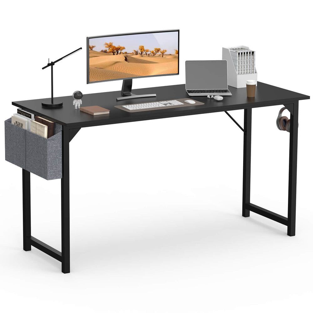 CONCETTA Computer Desk - 32/40/47/55/63 inch Student Kids Study Wooden Desk with Headphone Hook and Storage Bag for Bedroom, Living Room, Study Room