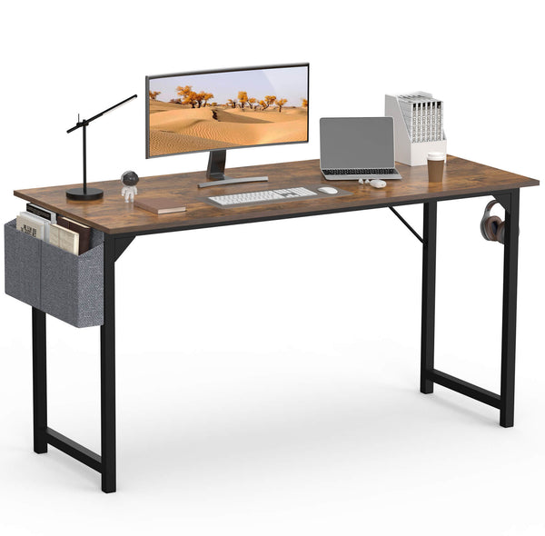 CONCETTA Computer Desk - 32/40/47/55/63 inch Student Kids Study Wooden Desk with Headphone Hook and Storage Bag for Bedroom, Living Room, Study Room