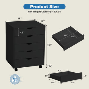 #Color_Black#Style_5 Drawers