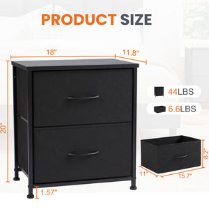 JOINSUN Nightstand Set - 2 Storage Drawers, Bedside Furniture End Table, Suitable for Living Room, Bedroom, Closet