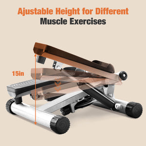 CONCETTA Portable Full Body Workout Stepper Machine Adjustable Foot Stepper for Fitness