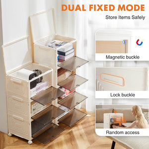 CONCETTA Foldable Organizers, Storage with Lockable Wheels