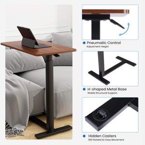 CONCETTA Adjustable bedside tables - on wheels, rolling laptop tables, mobile standing desks, hospital and home bed tables