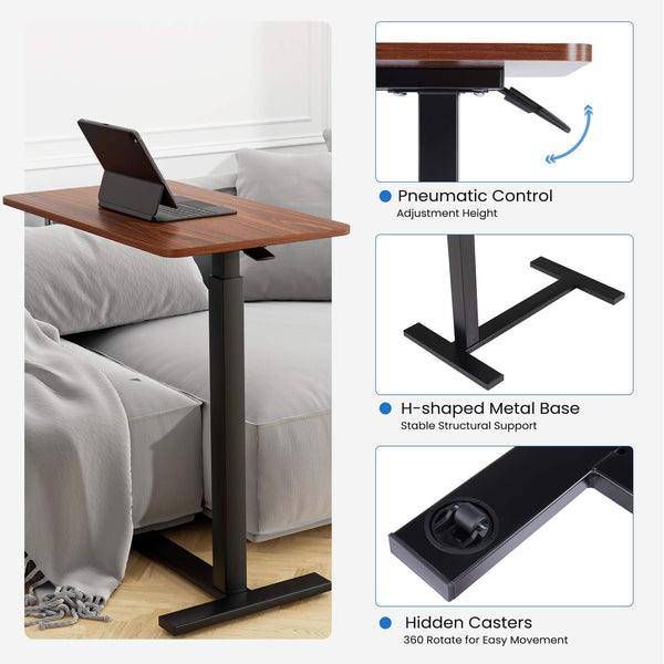 CONCETTA Adjustable bedside tables - on wheels, rolling laptop tables, mobile standing desks, hospital and home bed tables