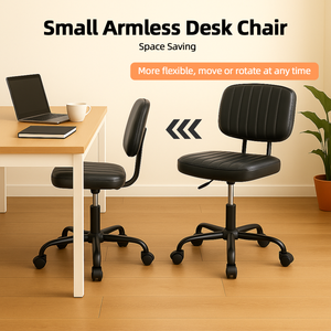 CONCETTA Ergonomic Home Office Mesh Desk Chair, Small Space, Armless Rolling Chair for Adults