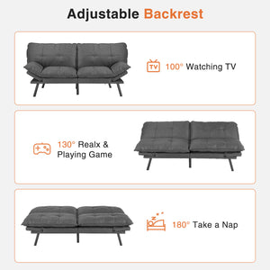 CONCETTA Sleeper Futon Sofa Couch Bed-Memory Foam Couch, Convertible Living Room Couch, Apartment, Studio, Office, Meeting, Living Room