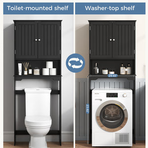 CONCETTA Over The Toilet Cabinet for Bathroom, Space Saver Storage with Quiet Magnetic Doors & Adjustable Bottom Stabilizer