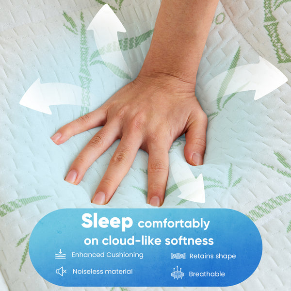 Memory Foam Mattress Topper, 2 Inch Gel Memory Foam and 2" Mattress Topper, Medium Support