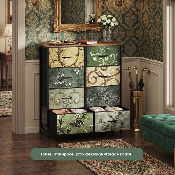 CONCETTA 8-Drawer Fabric Dresser, Storage Organizer Cabinet for Living Room, Bedroom, Office