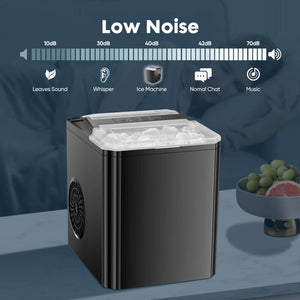 CONCETTA Countertop Ice Maker, Portable Ice Machine Self-Cleaning, 9 Cubes in 6 Mins, for Home Party Office