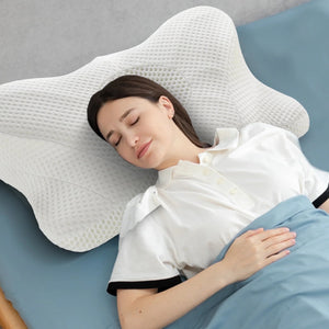 CONCETTA Ergonomic Cervical Pillow Orthopedic Cervical Pillow for Neck Pain Relief,Queen White