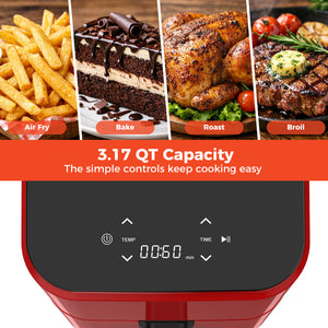 CONCETTA  Air Fryer,Roast, Reheat & Dehydrate, Nonstick Basket & Crisper Plate