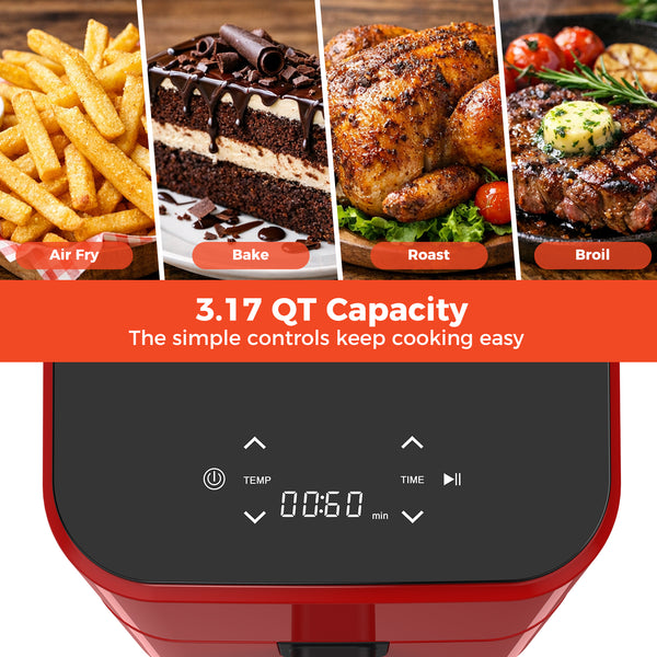 CONCETTA  Air Fryer,Roast, Reheat & Dehydrate, Nonstick Basket & Crisper Plate