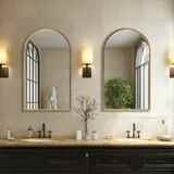 CONCETTA Bathroom Mirror, Decor Arched Wall Mirror, Bedroom Vanity Mirror with Metal Frame