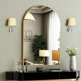 CONCETTA Bathroom Mirror, Decor Arched Wall Mirror, Bedroom Vanity Mirror with Metal Frame