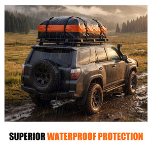 CONCETTA Car Rooftop Cargo Carrier, Waterproof Durable Roof Bag for Vehicles, Universal Fit with Straps & Anti-Slip Mat, Easy Install, Black