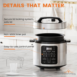 CONCETTA  Electric Pressure Canner 12-in-1 Multi Cooker