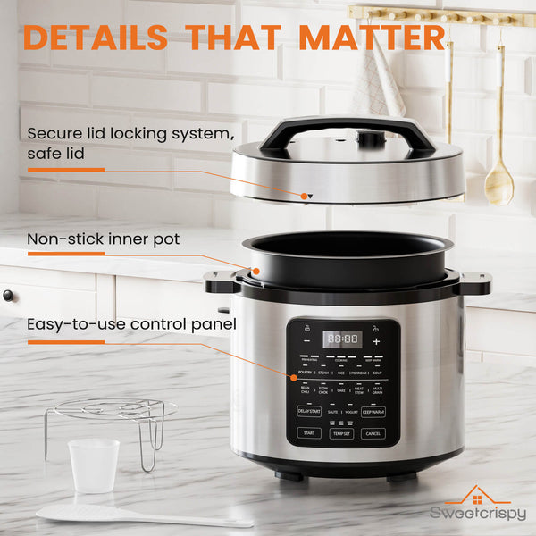 CONCETTA  Electric Pressure Canner 12-in-1 Multi Cooker