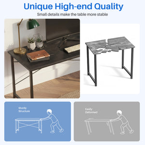 CONCETTA Computer Desk, Simple Writing Desk for Home Office, Small Gaming Desk for Bedroom, Compact Office Desk Table