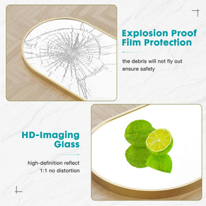 JOINSUN Floor Standing Mirror, Wall Mirror with Stand Aluminum Alloy Thin Frame